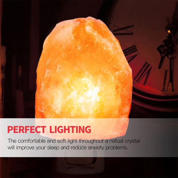 Himalaya Kristall Salt Lampa Liten Vägglampa Negativ Jon Lampa