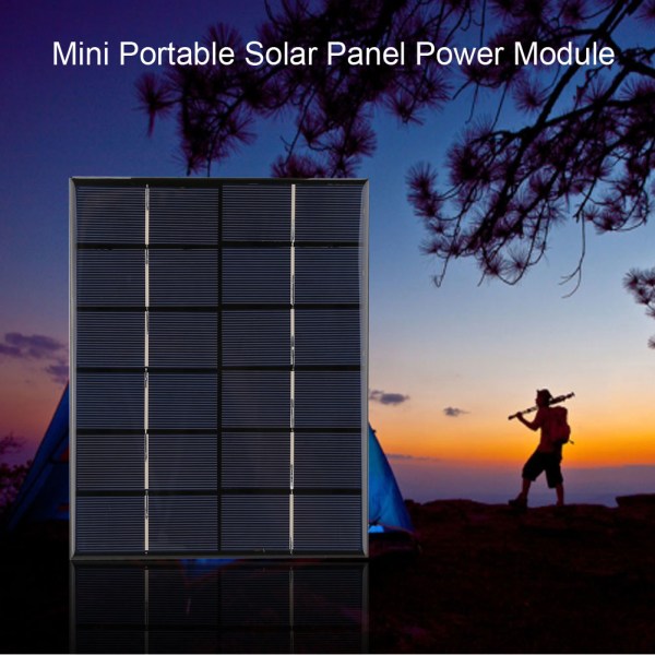 5,2W 6V Mini Bärbar Solar Panel Power Module Batteriladdare