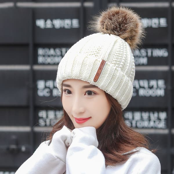 Hue beanie snowski vinter strikket uld skull hat