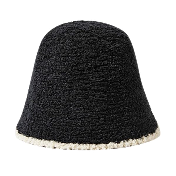 Varm Ull Cloche Hatt Solid Vinterbøttehatter
