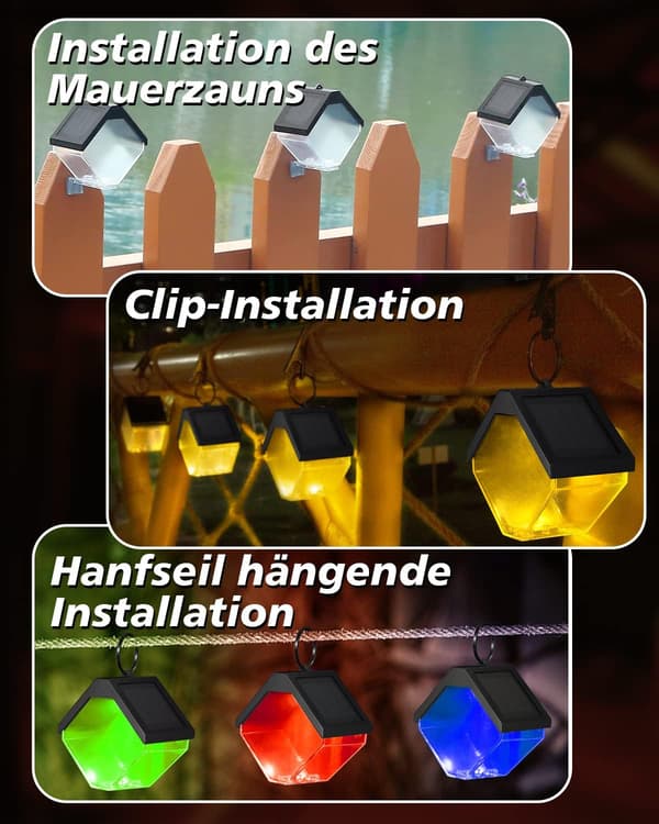 4 Pak Solar Havelamper Udendørs - 2 Tilstande Vandtæt Solar Lig