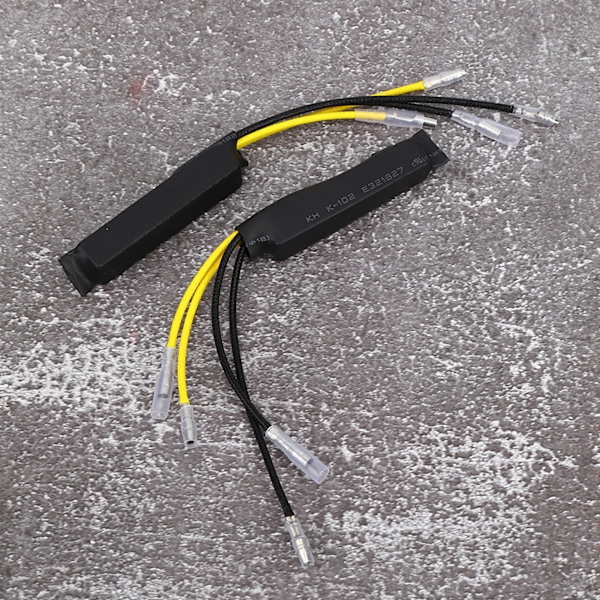 2 st DC12V 21W LED Motstånd Dekoder Fel Fri Avstörningskondensator Ensidig Kabel för Motorcykel Blinkersljus