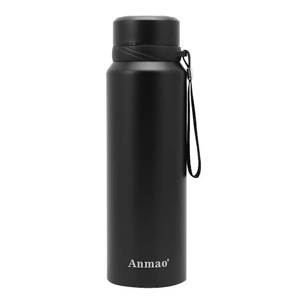 1100ml Svart Bärbar Rostfritt Stål Vakuumisolering Utomhus