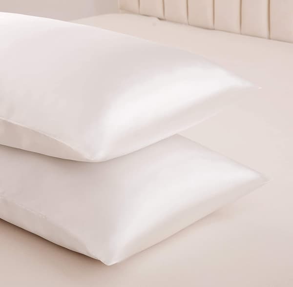 2-pack Satinkuddfodral för hår och hud, satinkuddfodral med kuvertstängning