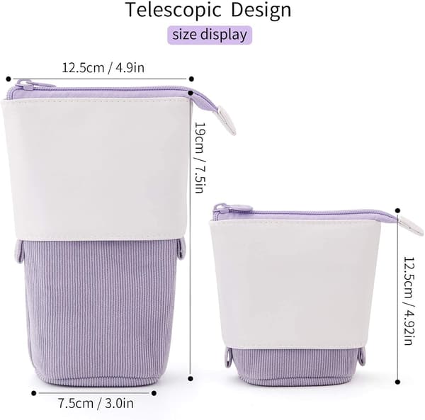 Teleskooppikynäkotelo, 2-in-1-kynäkotelo, koulukyniä