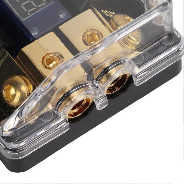 1 ind 2 ud strøm jordfordeler splitter kobber universal til bilstereo 0/2 gauge ledning 100A