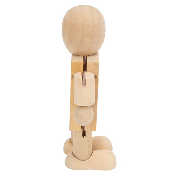 Justerbara träfigurer Obehandlad trärobot Släta ytor Lätt att dekorera DIY-hantverk Flexibla trärobotar Naturligt trämaterial Mångsidig