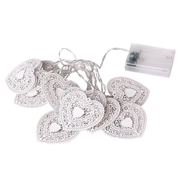 1,2 meter 10 LED Love Heart String Lights Dekorativ belysning