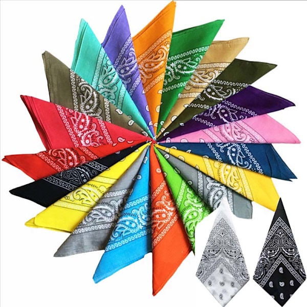 Bandana Paisleymönster Ljusblå Ljusblå