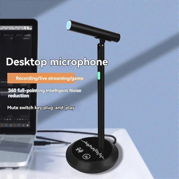 Kondensator USB-mikrofon for PC bærbar datamaskin spill live opptak online konferanse