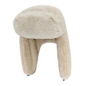 Vinter Trapper Hatte Vinter Lei Feng Hat med Øreklapper Ski Termisk Hat Fortykket Sne Vinter Varm Hat Vinterhatte til Mænd Ski (Beige)