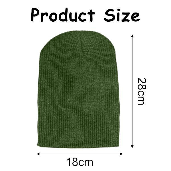 Randig Pullover-mössa för höst och vinter, herr- och dammössa i varm ull för höst och vinter, stickad utomhusmössa