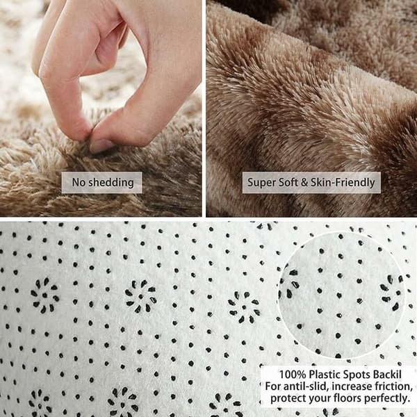 Loddent soveromsmatte, myk loddent matte, stue matte, fluffy ekstra