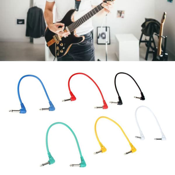 Gitarr Patch Kabel 6-pack Gitarr Effektpedal Kablar Ultra Flexibla Professionella Högkvalitativa Kontakter Pålitlig Ljudöverföring Kompakt Och