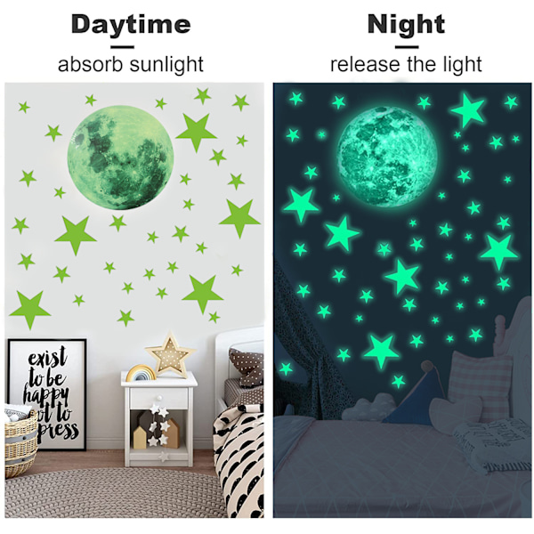 Glow in the Dark Stars för tak, lysande stjärnor för tak