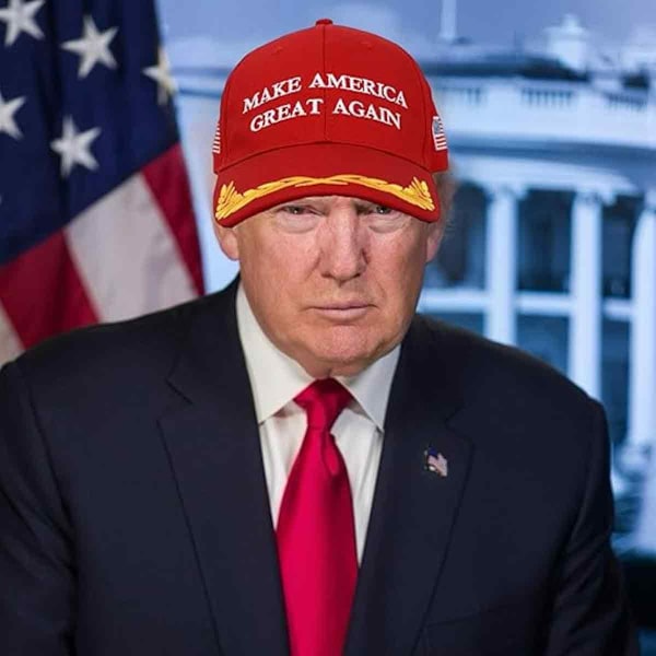 Basebollkeps Justerbar USA Flagga Basebollkeps Make America Great Again Broderad Keps
