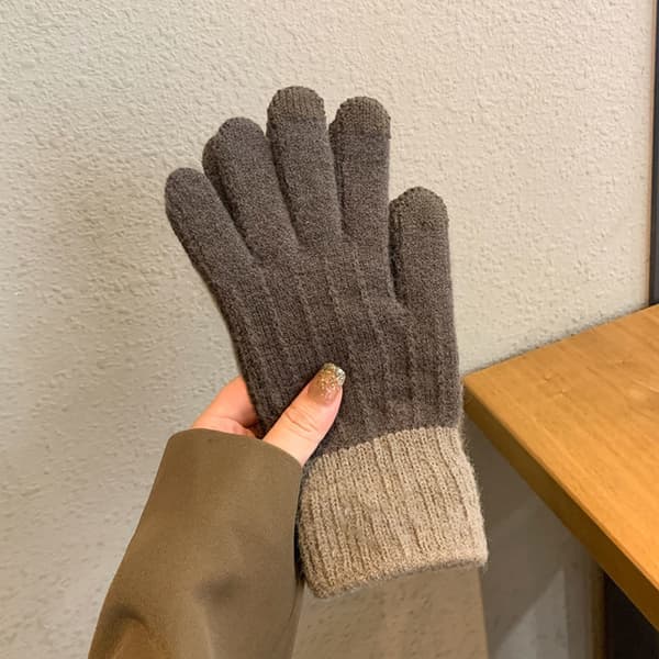 Vinter Touchscreen Stretch Termiska Magiska Handskar Varma Ullstickade Tjocka Fleecefodrade