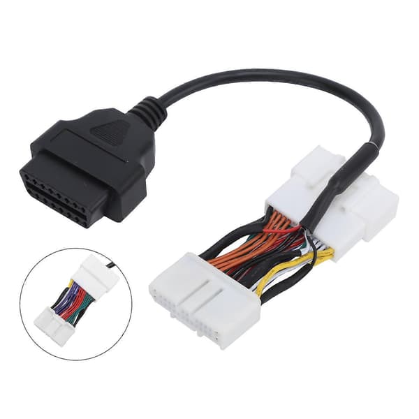 OBD2 Kabelkonverteringsstikadapter Bærbart ABS Bildiagnoseværktøj Erstatning for Tesla 12-24V