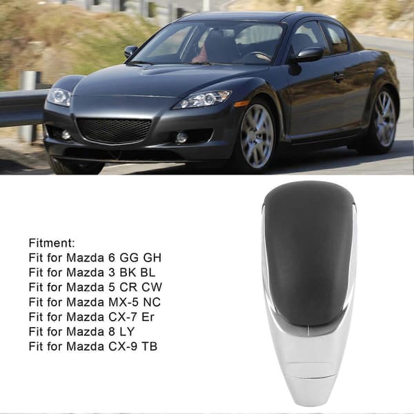 Bil gearskifteknop automatisk transmission udskiftning passer til Mazda 6 GG GH/3 BK BL Sort