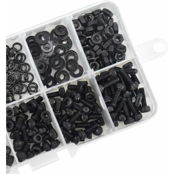 300 st M3 Hex Socket Head Cap Screws Legering Kolstål Med M3