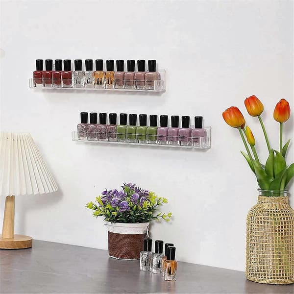 Nagellacksdisplayställ Akrylvägg med avtagbara sidopaneler Fingerväggmonterat displayställ