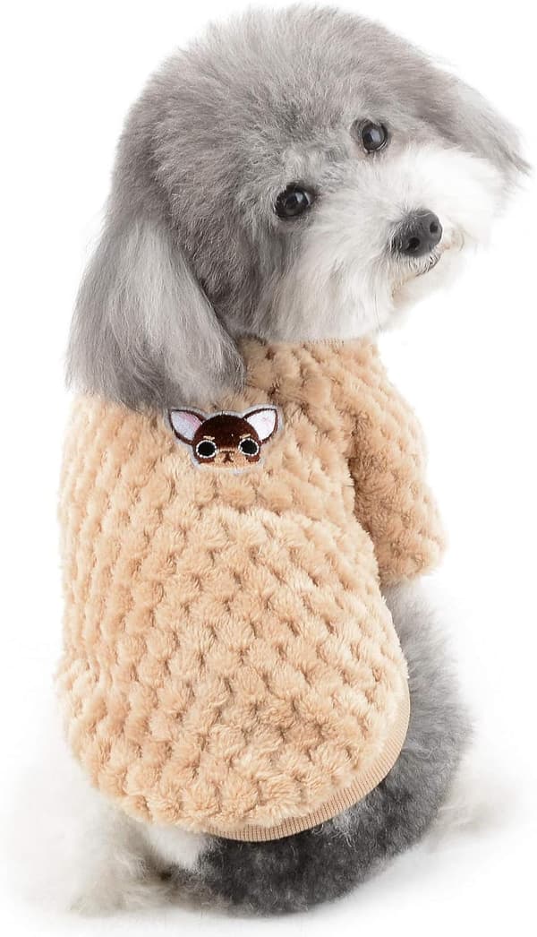 Genser for liten hund/katt, fleece vinterjakker, varme pullovere, kjæledyr