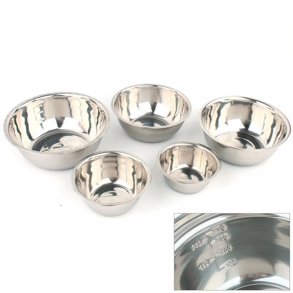 Rostfria Skålar (set om 5) Halkfria Stapelbara Vispskålar Set Blandskålar För Sallad Zh5 Zh5