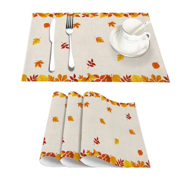 Thanksgiving bordstabletter, juldekorativa matbordsunderlägg