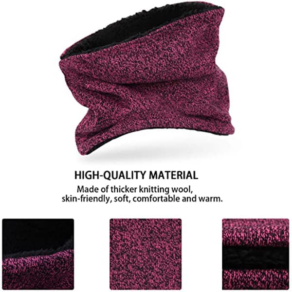 1 set/ 3 st Vintermössa Halsduk Handskar Set för Män och Kvinnor, Mössa Handskar Halsvärmare Set med Varm Stickad Fleece Foder