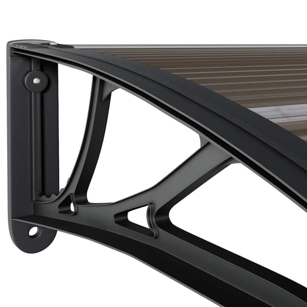 vidaXL Entrétak Svart 80x75 cm Polykarbonat Svart