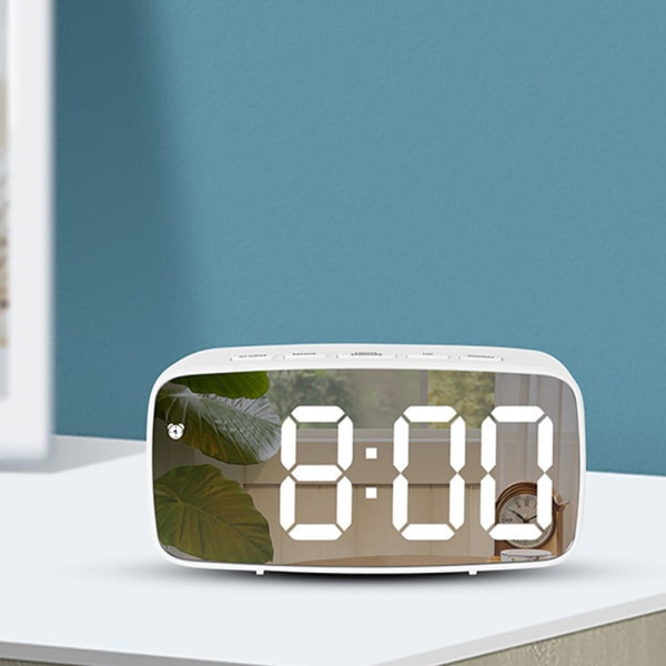 Liten digital LED-display väckarklocka, temperatur och datum