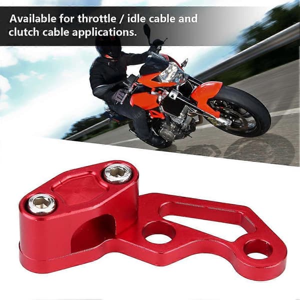 Aluminiumlegering Motorcyklar Broms Koppling Kabel Tråd Klämma Röd
