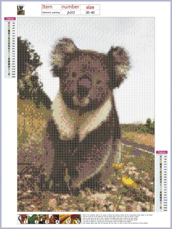 5D Diamantmaleri Sæt til Voksne og Begyndere Koala Fuld Diam