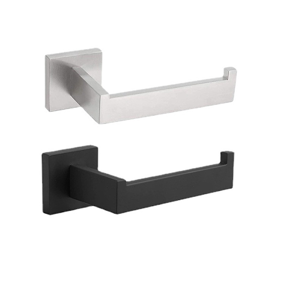 Sort toiletpapirholder, rustfrit stål rulleholder, toiletpapir