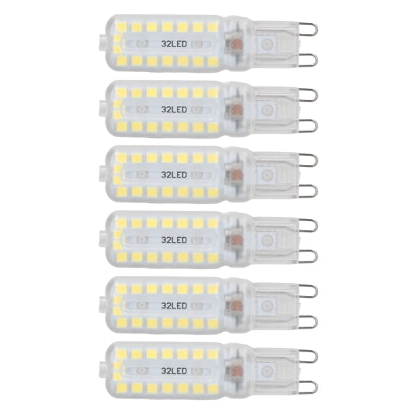 6st G9 LED-lampor 7W Dimbar 360° belysningsersättning