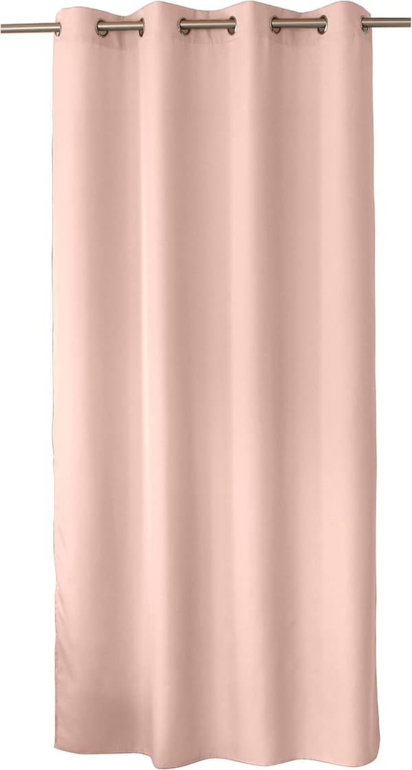 Enkel gardin i polyester bachette - 8 sølvmaljer - 150x250 cm