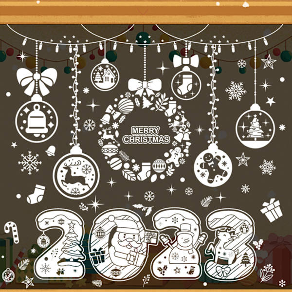 Christmas Window Snowflake Cling Decals Stickers Decorations