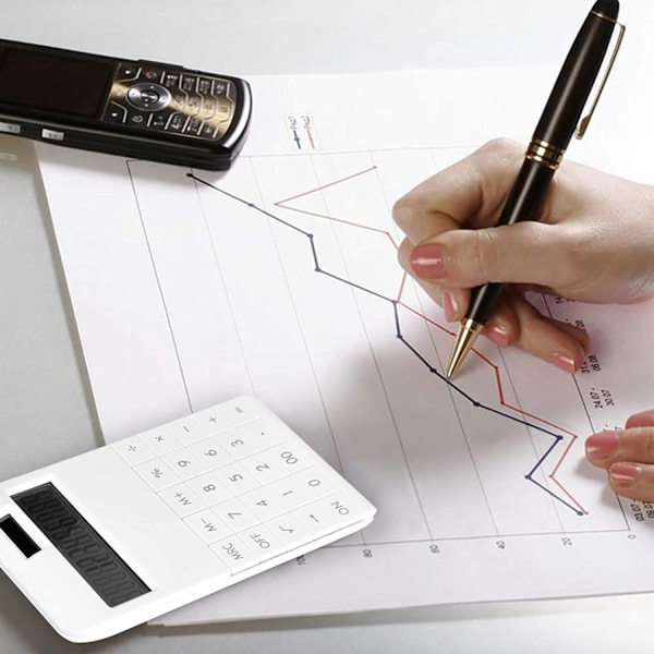 Basic Standard Calculator 12-siffrig skrivbordsräknare med