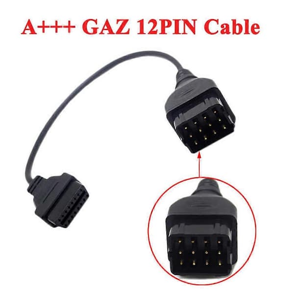 Diagnosekabel OBD2-kontakt 12-pinners til 16-pinners adapter Biltilbehør Forlengelse for
