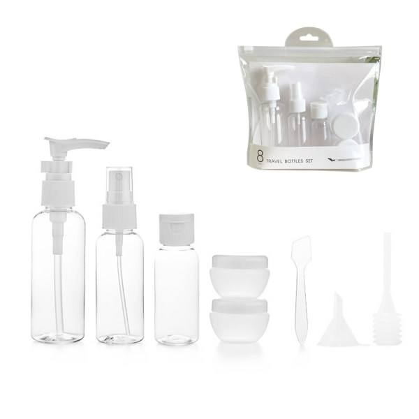 Husdjur, pp-material reseflaska set, transparent kosmetika