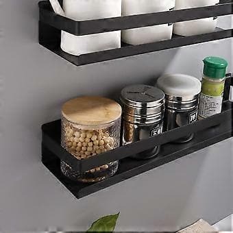 Badeværelse Væghylde 20-40cm Moderne Mat Sort Badeværelse Køkken Bruser Hylde 20cm