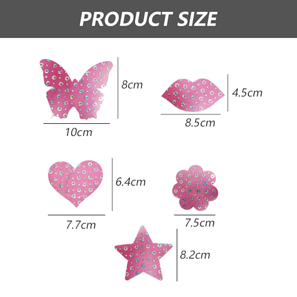 10 par Sequin Nipple Covers Multi Shape Nipple Covers