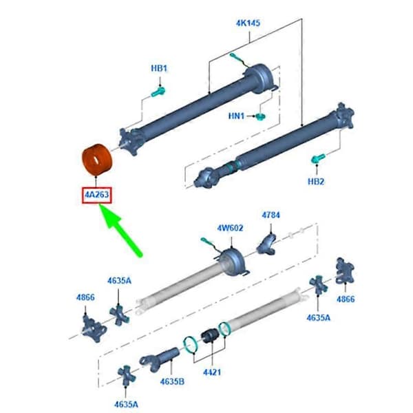 Bakre drivakseldemper 5228344 AB39-4C025-BD for MK3 2013