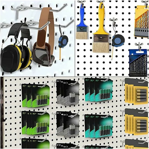 50 Stycken Pegboard Väggkrok, Enkel Krok Pegboard Vägg, Pegboard