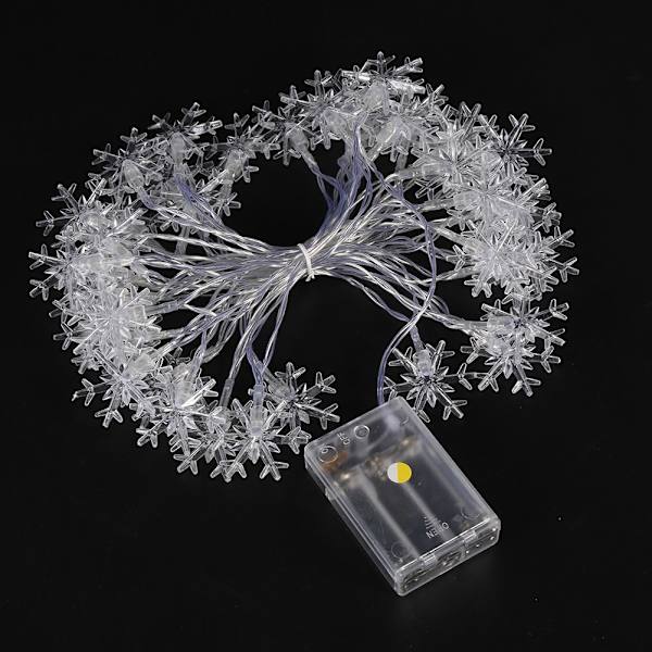 Batteridrivna LED-slingor Ejoyous 6m 19ft 40 snöformade LED-lampor Fe Dekorativ Li