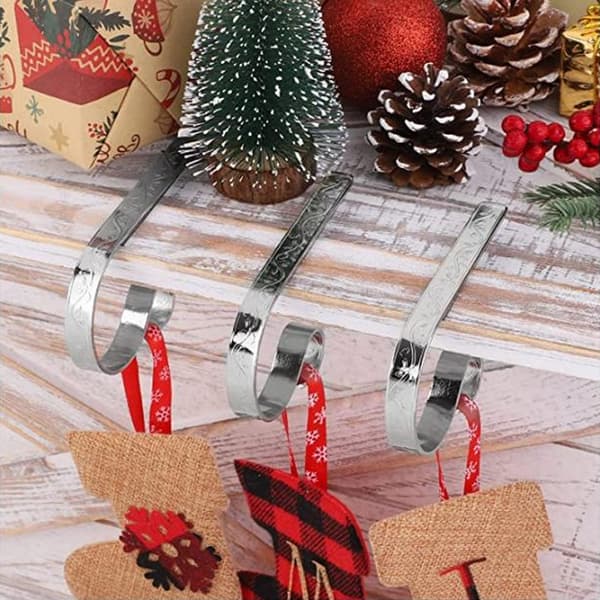 Julstrumpahållare, Spiskrok Hängare, för Julfest Dekorationsmaterial style 4