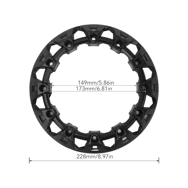 Hjulnav Trimskydd Universal ATV Kart Tillbehör, Snyggt Trimskydd Plastdäckfälgskydd Förbättrar Fordonets Utseende Enkel Installation Hållbar