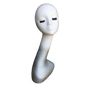 Mannequin Kvindehoved Model 19 tommer Smykkeudstillingsstand Stabil ()