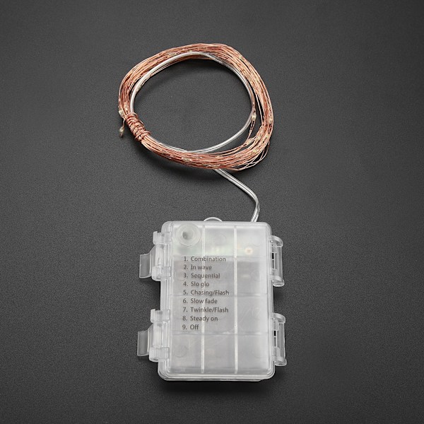 10M 100 LED-slingor Koppartrådslingor 8
