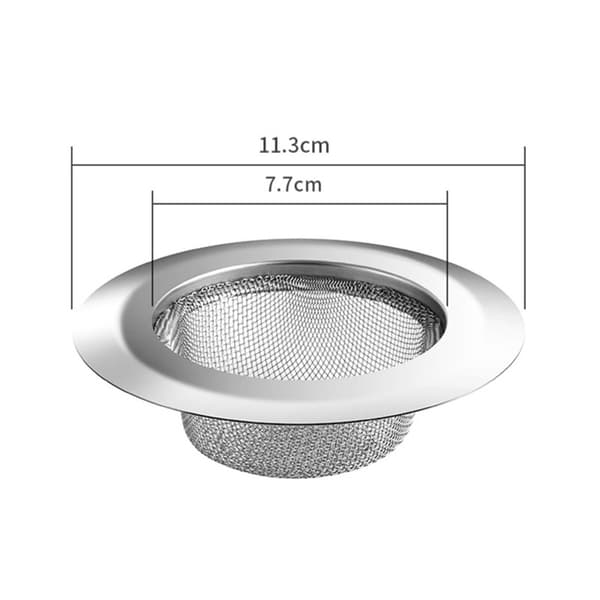 2 STK Vaskesil i rustfritt stål, 11,5 cm avløpsfilter, vaskesil